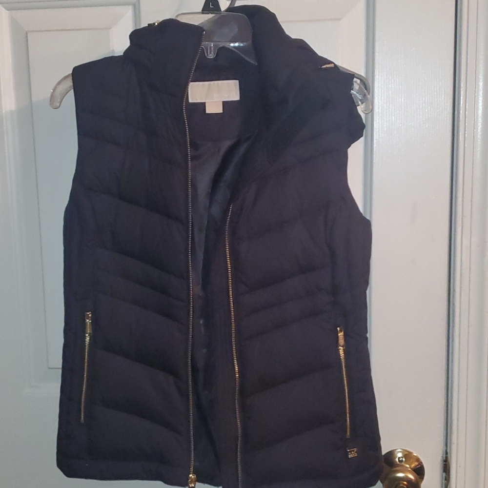 Michael Kors XS hooded down and feather vest